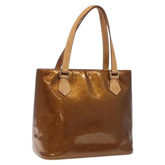 LOUIS VUITTON Monogram Vernis Houston Hand Bag Bronze M91122 - Picture 1 of 16